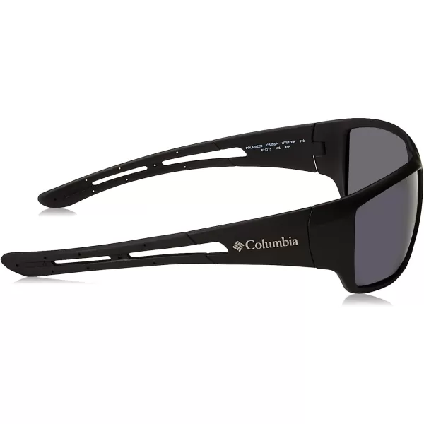 imageColumbia Mens Utilizer Wrap SunglassesMatte BlackSmoke Polarized