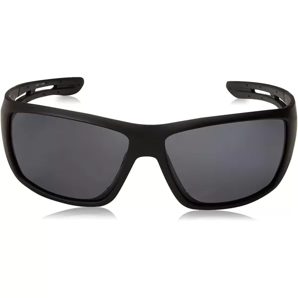 imageColumbia Mens Utilizer Wrap SunglassesMatte BlackSmoke Polarized