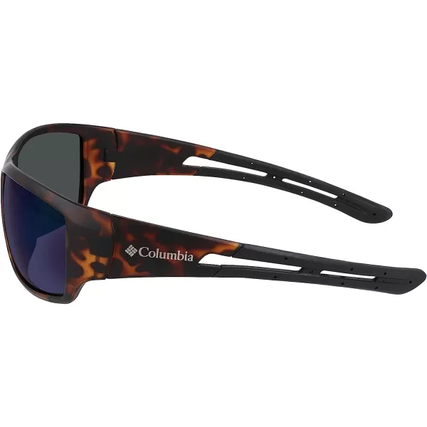 imageColumbia Mens Utilizer Wrap SunglassesMatte Tort amp Black Green Mirror