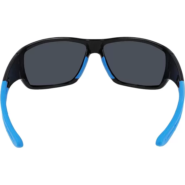 imageColumbia Mens Utilizer Wrap SunglassesShiny Black amp BlueBlue Mirror
