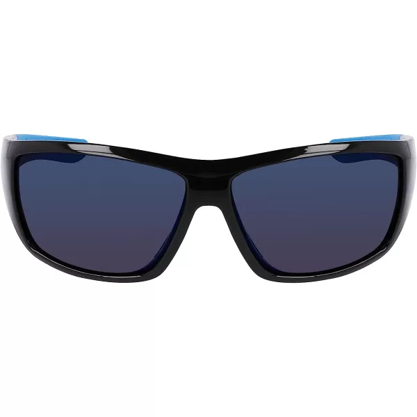 imageColumbia Mens Utilizer Wrap SunglassesShiny Black amp BlueBlue Mirror