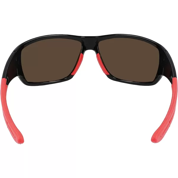 imageColumbia Mens Utilizer Wrap SunglassesShiny Black amp RedRed Revo