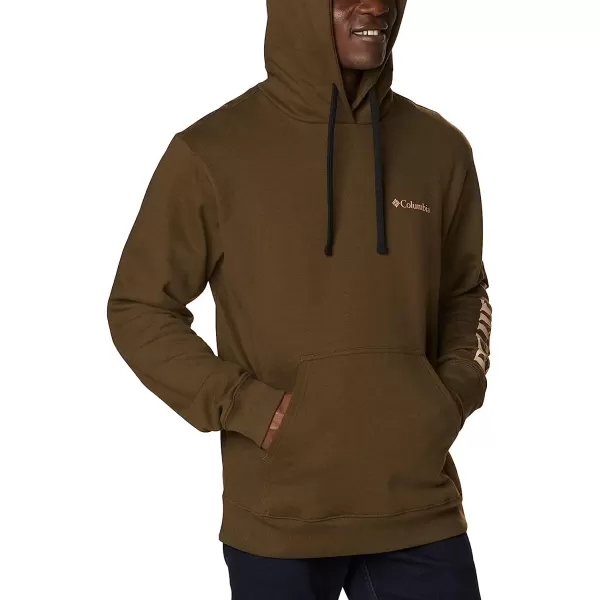 imageColumbia Mens Viewmont Ii Sleeve Graphic HoodieOlive GreenAncient Fossil