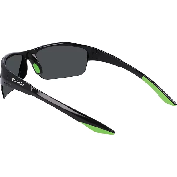 imageColumbia Mens Wingard Rectangular SunglassesShiny Black amp GreenGreen Mirror