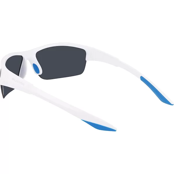 imageColumbia Mens Wingard Rectangular SunglassesShiny White amp BlueBlue Mirror