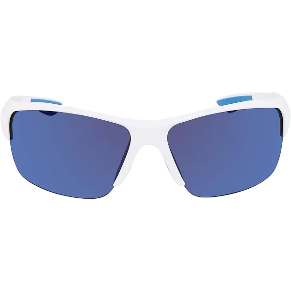 imageColumbia Mens Wingard Rectangular SunglassesShiny White amp BlueBlue Mirror