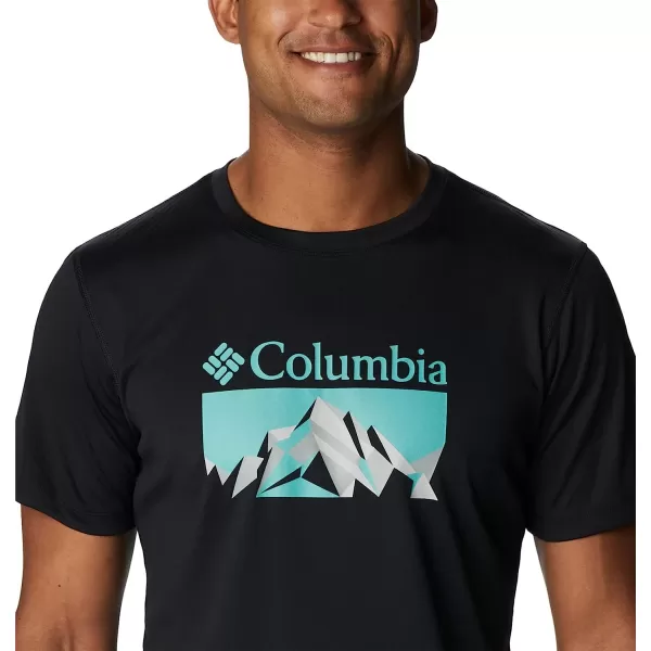 imageColumbia Mens Zero Rules Short Sleeve Graphic ShirtBlackFractal Peaks Graphic