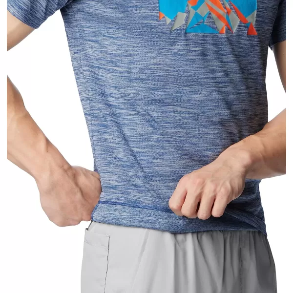imageColumbia Mens Zero Rules Short Sleeve Graphic ShirtCarbon HeatherFractal Peaks Graphic