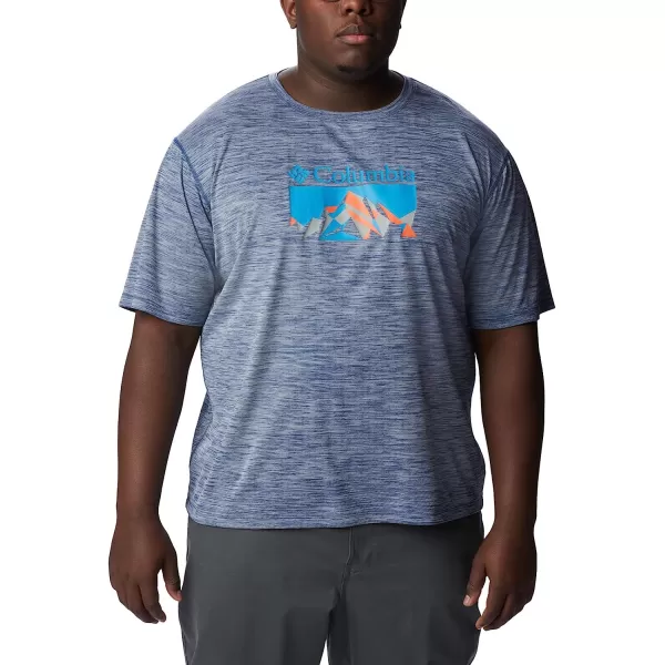 imageColumbia Mens Zero Rules Short Sleeve Graphic ShirtCarbon HeatherFractal Peaks Graphic