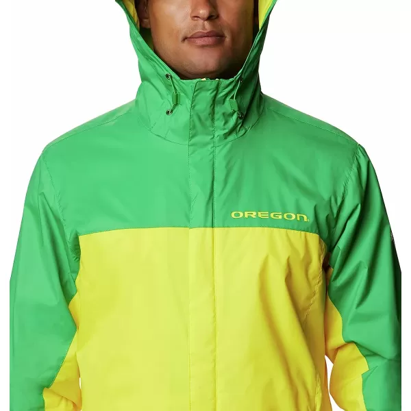 imageColumbia NCAA mens Glennaker Storm JacketOregon Ducks Uo  Fuse Green Yellow Glo