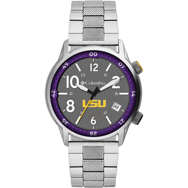 imageColumbia OUTBACKER LSU Tigers Mens Stainless Stee Watch with Stainless Steel BraceletColumbia OUTBACKER LSU Tigers Mens Stainless Stee Watch with Stainless Steel Bracelet