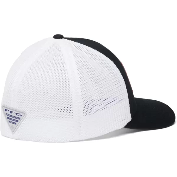 imageColumbia PFG Mesh Canada Fish Flag StretchFit HatBlack  Canada Flag
