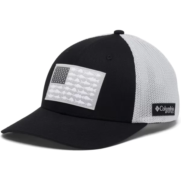 imageColumbia PFG Mesh Canada Fish Flag StretchFit HatBlack  Cool Grey