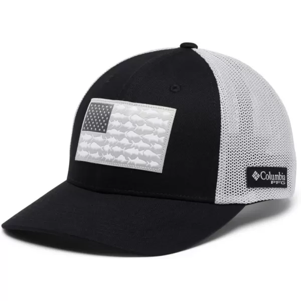 imageColumbia PFG Mesh Canada Fish Flag StretchFit HatBlack  Cool Grey