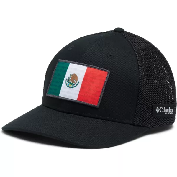 imageColumbia PFG Mesh Canada Fish Flag StretchFit HatBlackBlackMexico Fish Flag