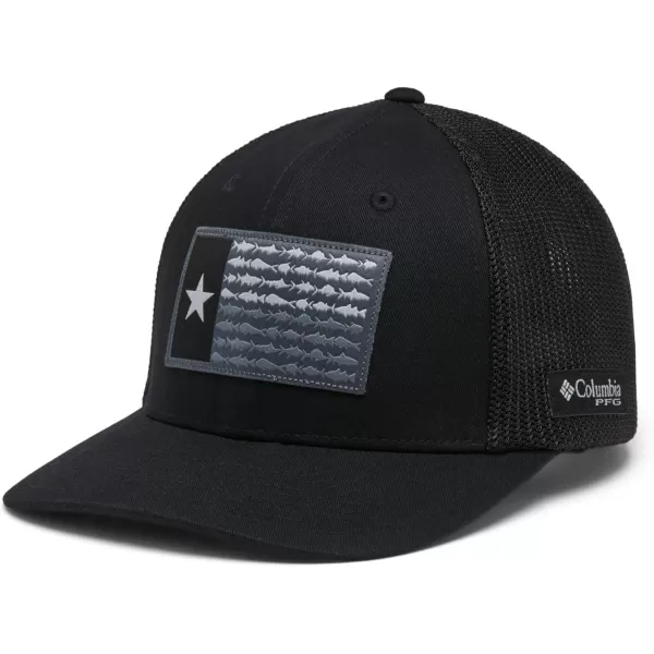 imageColumbia PFG Mesh Canada Fish Flag StretchFit HatBlackBlackTexas Fish