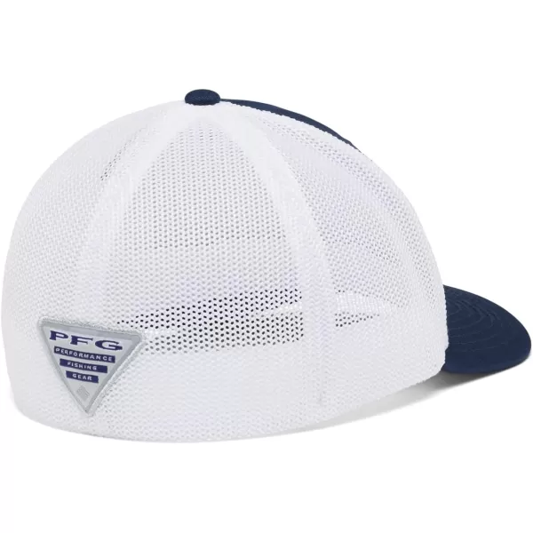 imageColumbia PFG Mesh Canada Fish Flag StretchFit HatCollegiate Navy  Pnw Flag