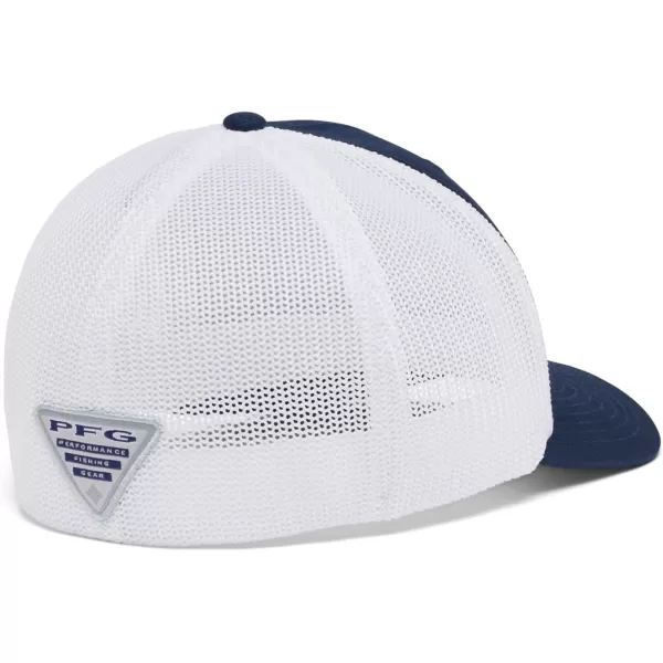 imageColumbia PFG Mesh Canada Fish Flag StretchFit HatCollegiate Navy  Pnw Flag