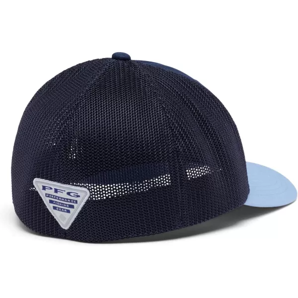 imageColumbia PFG Mesh Canada Fish Flag StretchFit HatCollegiate NavyAgate BlueMid Atlantic Flag