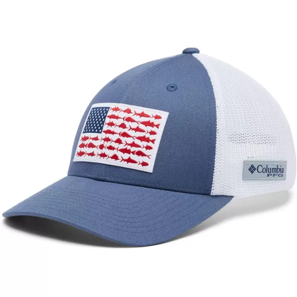 imageColumbia PFG Mesh Canada Fish Flag StretchFit HatNight TideWhite