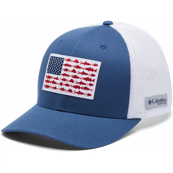 imageColumbia PFG Mesh Canada Fish Flag StretchFit HatNight TideWhite