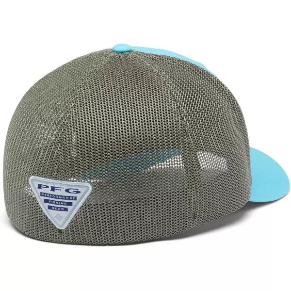 imageColumbia PFG Mesh Canada Fish Flag StretchFit HatOpal Blue  Cypress  Bass Flag