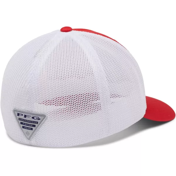 imageColumbia PFG Mesh Canada Fish Flag StretchFit HatRed SparkWhiteUS Fish