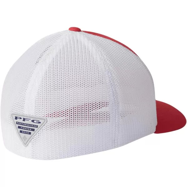 imageColumbia PFG Mesh Canada Fish Flag StretchFit HatSunset Red White