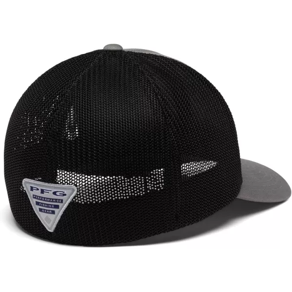 imageColumbia PFG Mesh Canada Fish Flag StretchFit HatTitaniumBlack