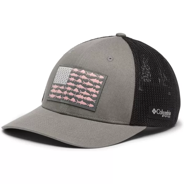 imageColumbia PFG Mesh Canada Fish Flag StretchFit HatTitaniumBlack