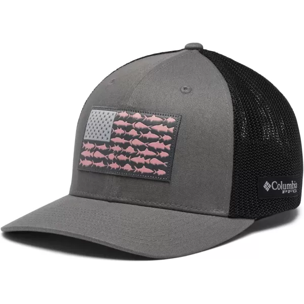imageColumbia PFG Mesh Canada Fish Flag StretchFit HatTitaniumBlack