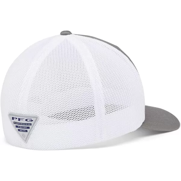 imageColumbia PFG Mesh Canada Fish Flag StretchFit HatTitaniumWhite