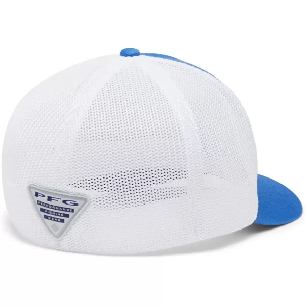 imageColumbia PFG Mesh Canada Fish Flag StretchFit HatVivid BlueWhiteUS Fish Flag
