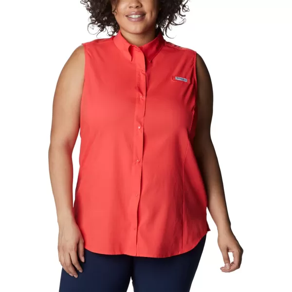 imageColumbia Sportswear Womens Tamiami Sleeveless ShirtRed Hibiscus