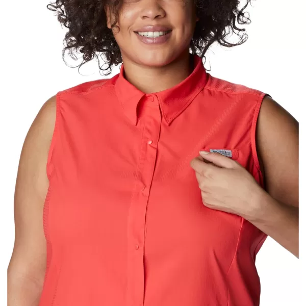 imageColumbia Sportswear Womens Tamiami Sleeveless ShirtRed Hibiscus