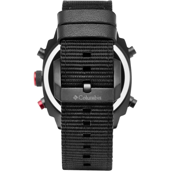 imageColumbia Timing Ridge Runner Stainless Steel Quartz Dual Movement Nylon StrapBlack