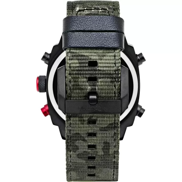 imageColumbia Timing Ridge Runner Stainless Steel Quartz Dual Movement Nylon StrapCamouflage