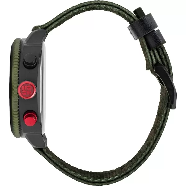 imageColumbia Timing Ridge Runner Stainless Steel Quartz Dual Movement Nylon StrapCamouflage