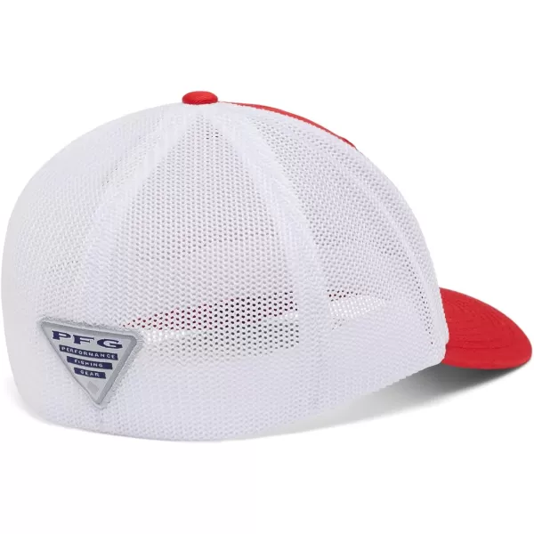 imageColumbia Tree Flag Mesh Ball CapHighRed SparkWhiteUS Fish