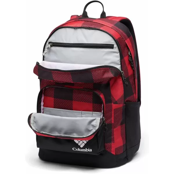 imageColumbia Unisex Zigzag 30L Backpack Black One SizeMountain Red Check PrintBlack One Size