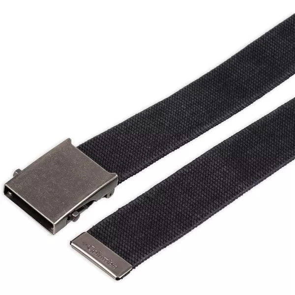 imageColumbia UnisexAdult Military Web BeltAdjustable One Size Cotton Strap and Metal Plaque Buckle1 Black
