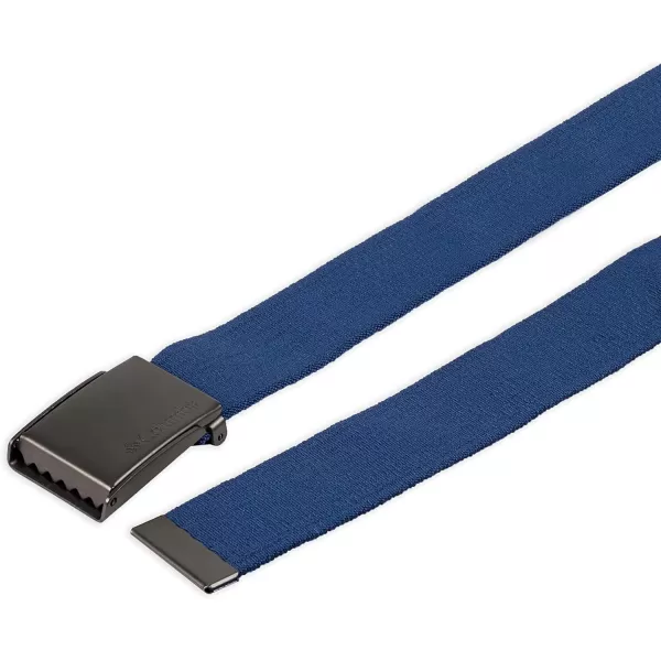 imageColumbia UnisexAdult Military Web BeltAdjustable One Size Cotton Strap and Metal Plaque Buckle1 Blue