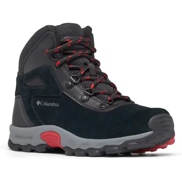 imageColumbia UnisexChild Newton Ridge Amped Hiking ShoeBlack  Mountain Red