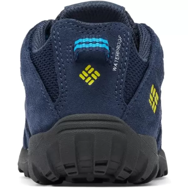 imageColumbia UnisexChild Redmond Waterproof Hiking ShoeCollegiate Navy  Laser Lemon