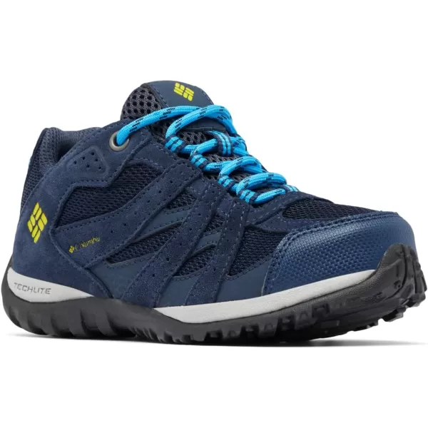 imageColumbia UnisexChild Redmond Waterproof Hiking ShoeCollegiate Navy  Laser Lemon