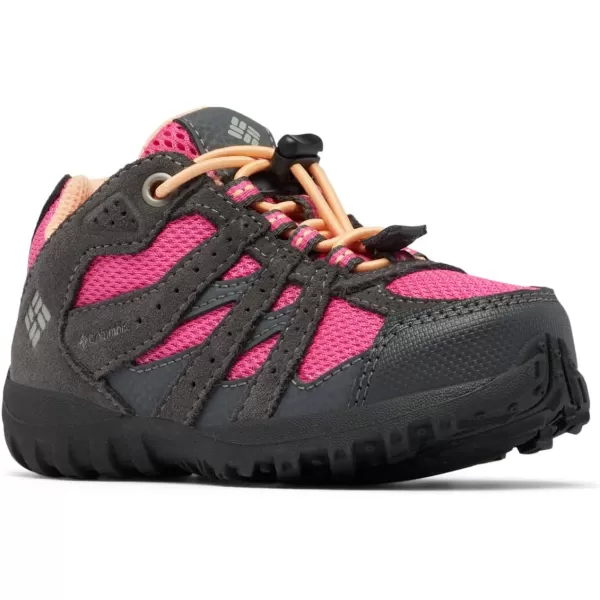 imageColumbia UnisexChild Redmond Waterproof Hiking ShoeDark Grey  Pink Ice