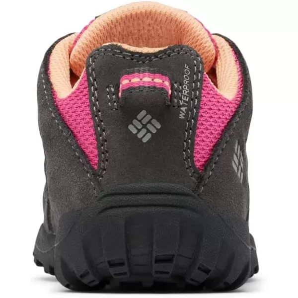 imageColumbia UnisexChild Redmond Waterproof Hiking ShoeDark Grey  Pink Ice