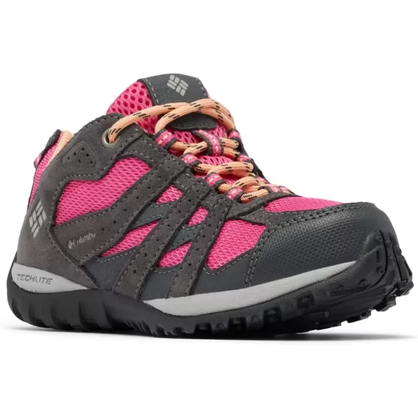 imageColumbia UnisexChild Redmond Waterproof Hiking ShoeDark Grey  Pink Ice