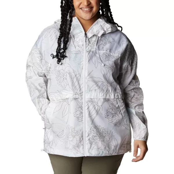 imageColumbia Womens Alpine Chill WindbreakerWhite Leafy Lines Print
