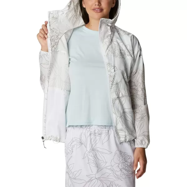 imageColumbia Womens Alpine Chill WindbreakerWhite Leafy Lines Print